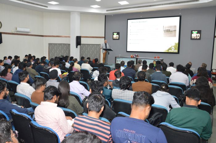 Students lisenting to Dr. Klas