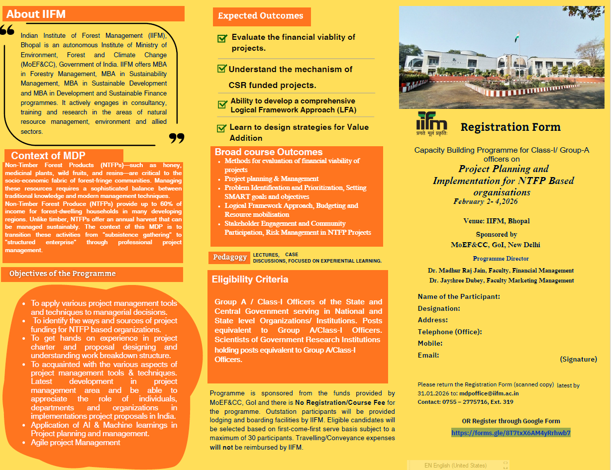 Brochure of Capacity Building Programme
